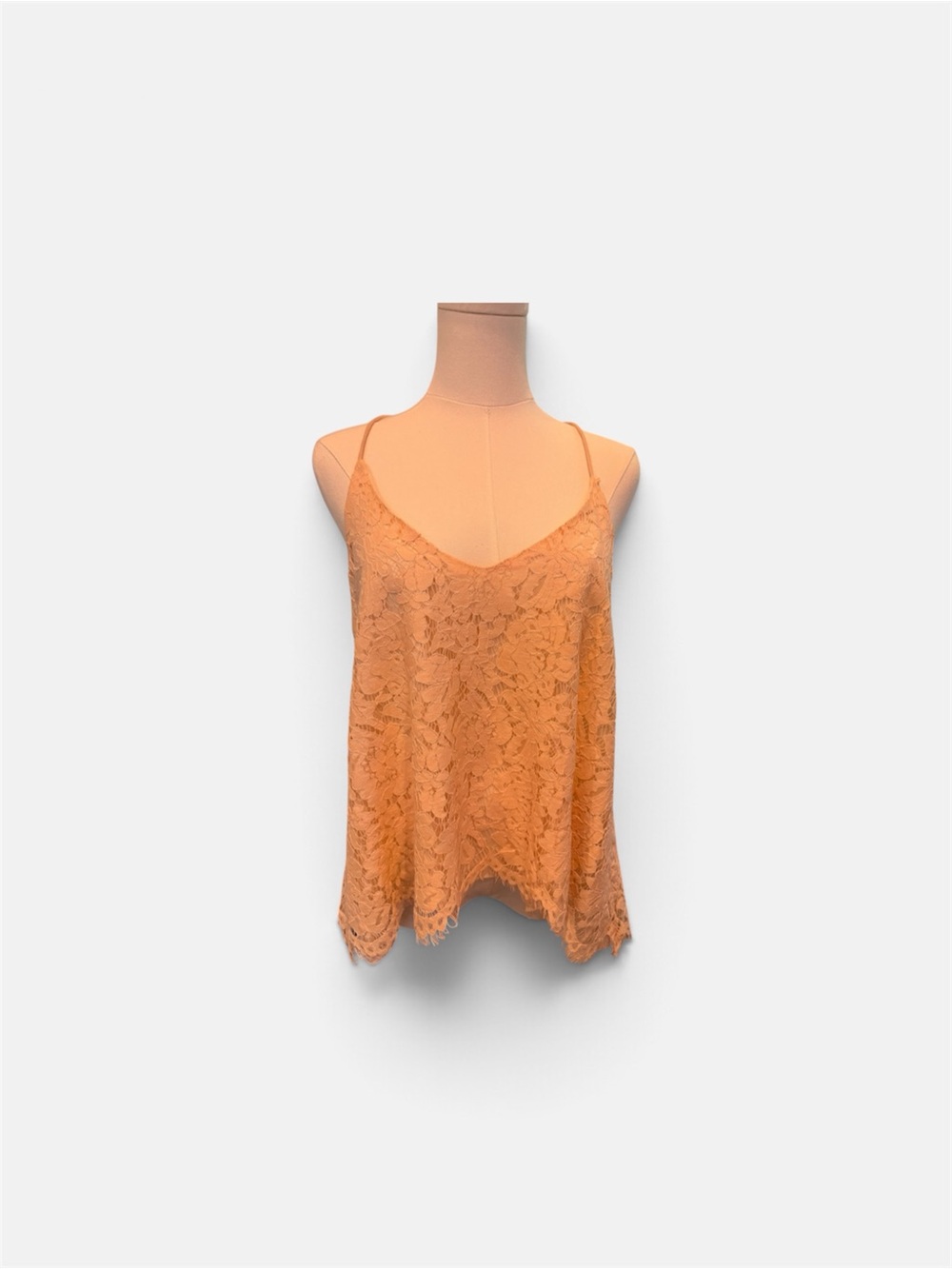 Women's Lace Cami Tank Top - Peach